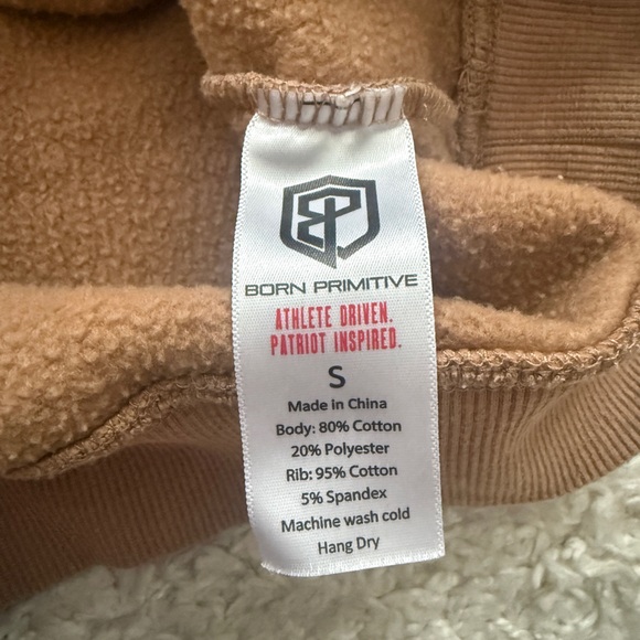 Born Primitive Pump Sweatshirt in Camel Color. Not Cream as pictured. Size S - Picture 6 of 9